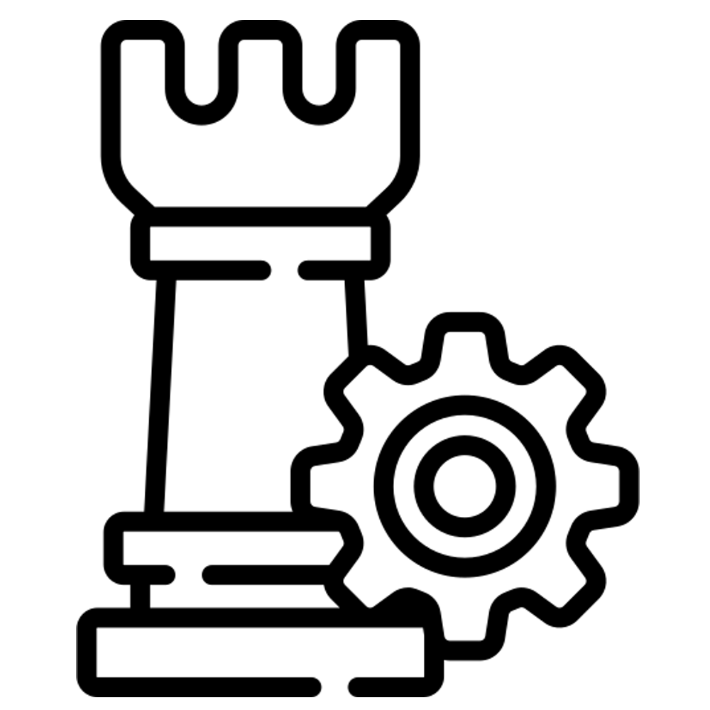 chess piece with gear